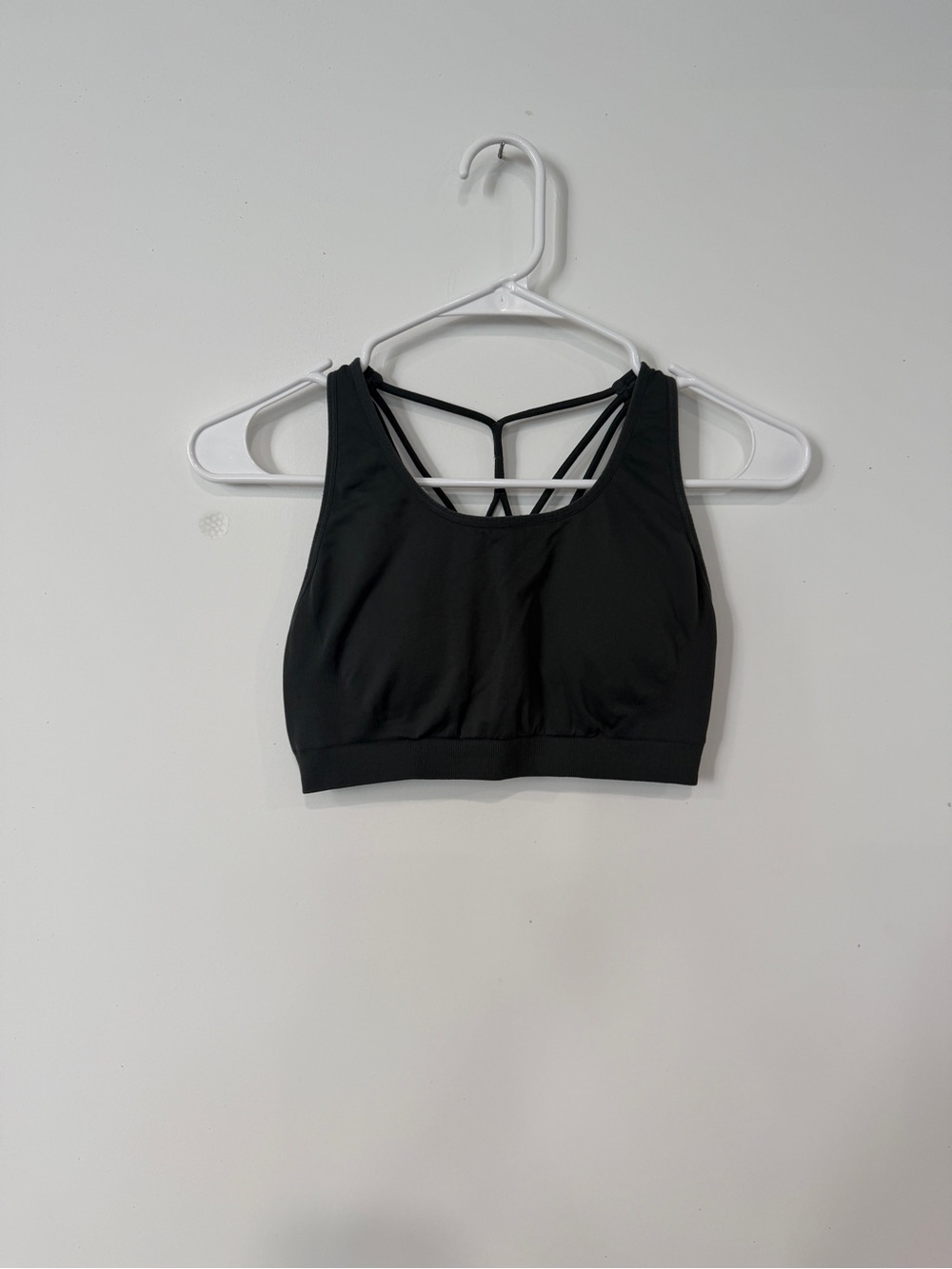 Fabletics Black Strappy Back Sports Bra